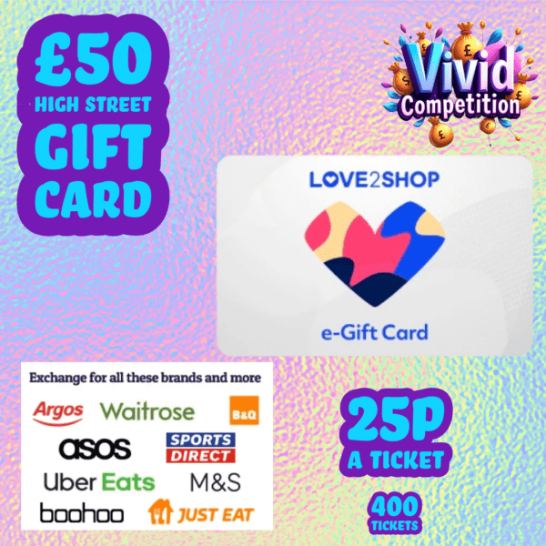 £50 love 2 shop e-gift card